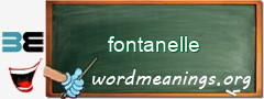 WordMeaning blackboard for fontanelle